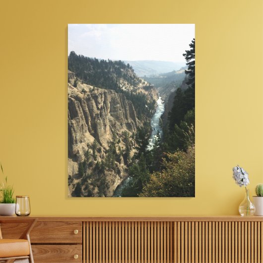 Yellowstone River Canvas Afdrukken (Insitu (Woonkamer))
