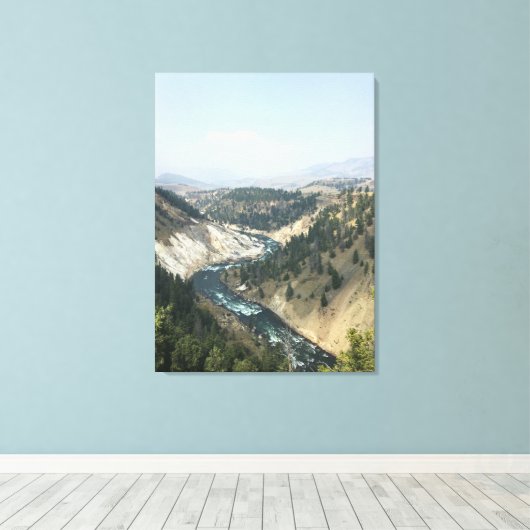 Yellowstone River Canvas Afdrukken (Insitu (Houten vloer))