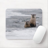 Yellowstone River Otters Muismat (Met muis)