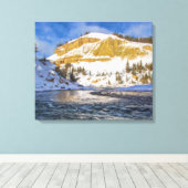 Yellowstone rivier canvas afdruk (Insitu (Houten vloer))