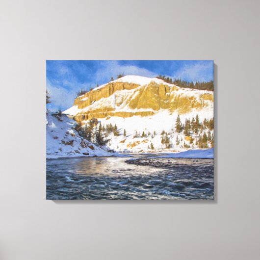 Yellowstone rivier canvas afdruk (Voorkant)