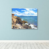 Yellowstone rivier canvas afdruk (Insitu (Houten vloer))