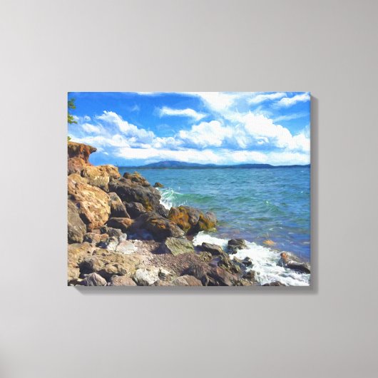 Yellowstone rivier canvas afdruk (Voorkant)