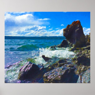 Yellowstone rivier poster