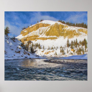 Yellowstone rivier poster