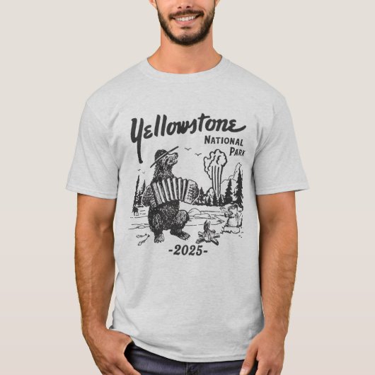 Yellowstone Road Trip 2025 Family Vacation Shirt (Voorkant)