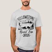 Yellowstone Road Trip 2026 Family Vacation Shirt (Voorkant)