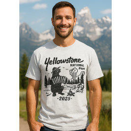 Yellowstone Roadtrip 2025 Familie Vakantie Shirt