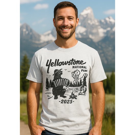 Yellowstone Roadtrip 2025 Familie Vakantie Shirt