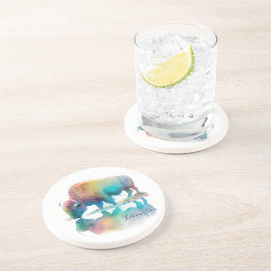 Yellowstone Sandstone Onderzetter Bizon (Zijkant)