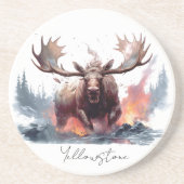 Yellowstone Sandstone Onderzetter Moose (Voorkant)