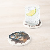 Yellowstone Sandstone Onderzetter Wolf (Zijkant)