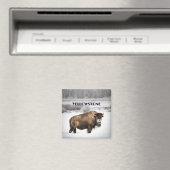 Yellowstone Snowy Buffalo Magnet (Insitu (Vaatwasser))