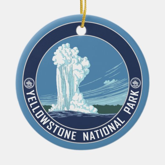 Yellowstone Souvenir - SINGLE-SIDED Keramisch Ornament (Voorkant)