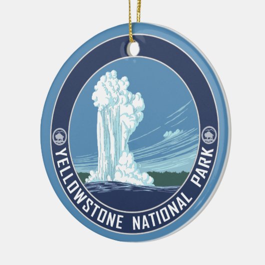 Yellowstone Souvenir - SINGLE-SIDED Keramisch Ornament (Links)
