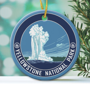 Yellowstone Souvenir - SINGLE-SIDED Keramisch Ornament