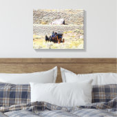 Yellowstone Stage Coach Canvas Afdruk (Insitu (Slaapkamer))