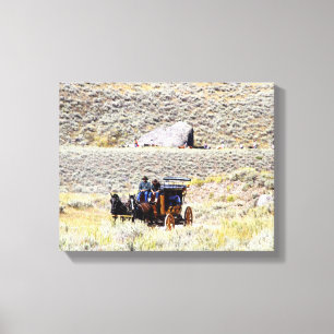 Yellowstone Stage Coach Canvas Afdruk