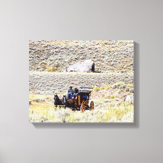 Yellowstone Stage Coach Canvas Afdruk (Voorkant)