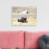 Yellowstone Stage Coach Canvas Afdruk (Insitu (Woonkamer))