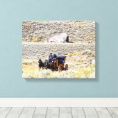 Yellowstone Stage Coach Canvas Afdruk (Insitu (Houten vloer))