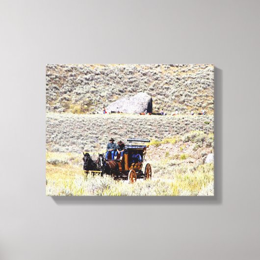 Yellowstone Stage Coach Canvas Afdruk (Voorkant)