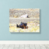 Yellowstone Stage Coach Canvas Afdruk (Insitu (Houten vloer))