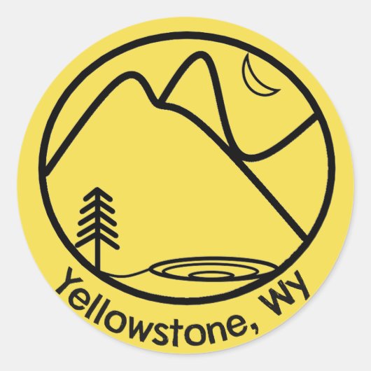 Yellowstone-sticker Ronde Sticker (Voorkant)