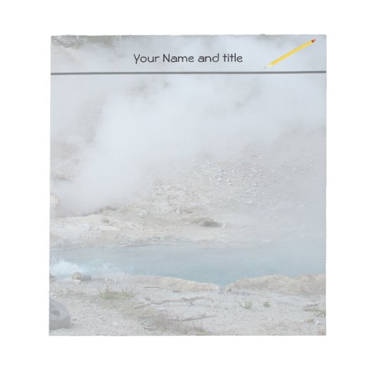 Yellowstone stoomgeiser notitieblok (Voorkant)