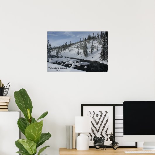 Yellowstone Stream Poster (Thuiskantoor)