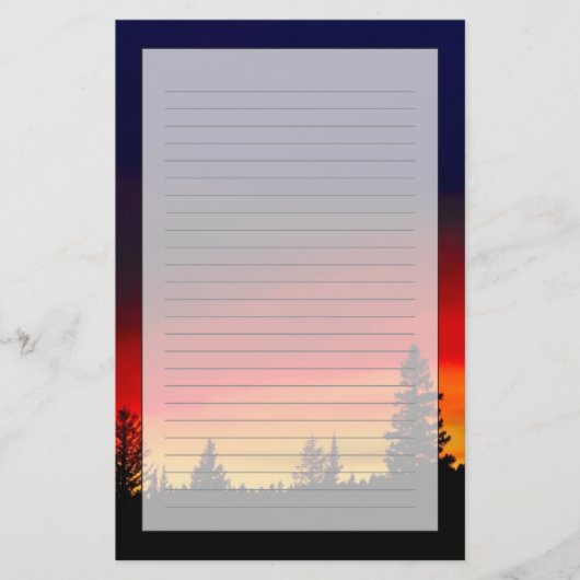 Yellowstone Sunset Briefpapier (Voorkant)