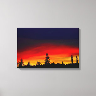 Yellowstone Sunset Canvas Afdruk