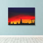 Yellowstone Sunset Canvas Afdruk (Insitu (Houten vloer))