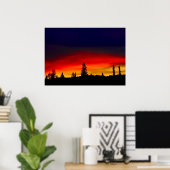 Yellowstone Sunset Poster (Thuiskantoor)