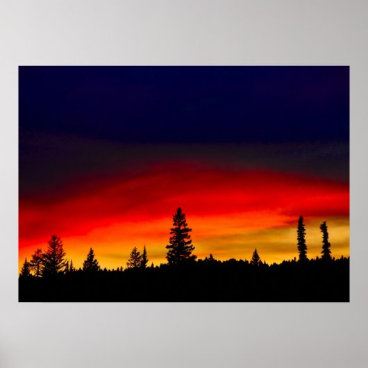 Yellowstone Sunset Poster (Voorkant)