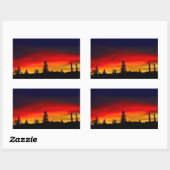 Yellowstone Sunset Rechthoekige Sticker (Vel)