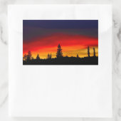 Yellowstone Sunset Rechthoekige Sticker (Tas)