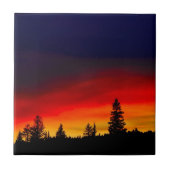 Yellowstone Sunset Tegeltje (Voorkant)