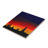 Yellowstone Sunset Tegeltje (Zijkant)