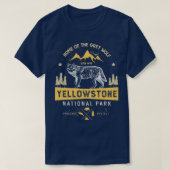 Yellowstone T National Park Grey Wolf  Gift T-shirt (Design voorkant)