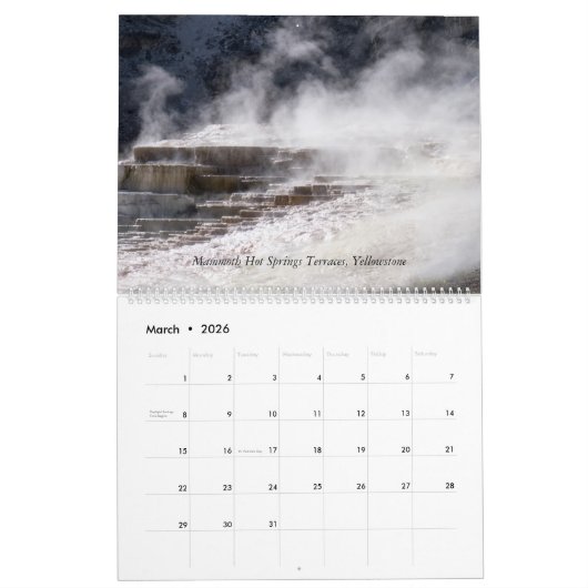 Yellowstone, The Grand Tetons en Idaho Kalender (Mar 2026)