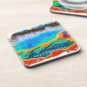 Yellowstone Thermal Hot Spring Beverage Coaster Bier Onderzetter (Linkerzijde)