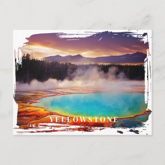 Yellowstone Thermal Hot Spring Briefkaart (Voorkant)