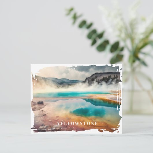 Yellowstone Thermal Hot Spring Briefkaart (Staand voorkant)