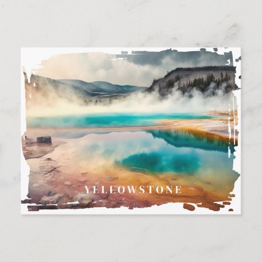 Yellowstone Thermal Hot Spring Briefkaart (Voorkant)