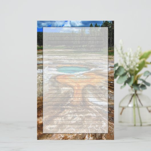 Yellowstone Thermal Pool Briefpapier (Staand voorkant)