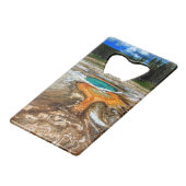 Yellowstone Thermal Pool Creditkaart Flessenopener (Achterkant Gekanteld)