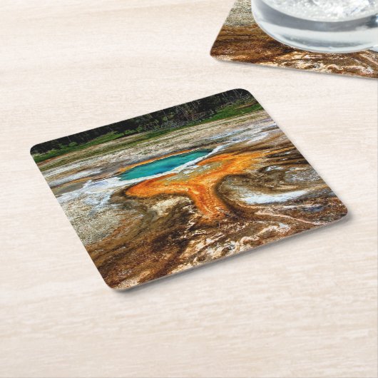 Yellowstone Thermal Pool Kartonnen Onderzetters (Schuin)