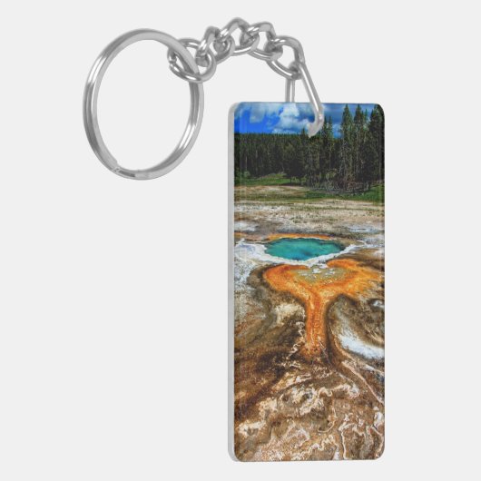 Yellowstone Thermal Pool Sleutelhanger (Voorkant Links)