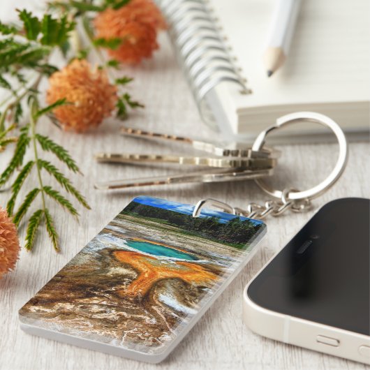 Yellowstone Thermal Pool Sleutelhanger (Voorkant Rechts)